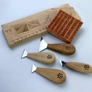 Chip carving knives set, Start carving kit, Geometric carving, Gift for teenager, Gift for Brother, Gift for student, Wood carving knives