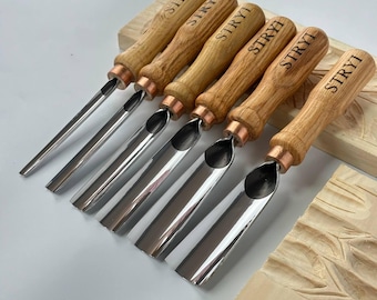 Attrezzi per intaglio del legno, Scalpello per intaglio del legno, Scalpello dritto, Scalpello a sgorbia di alta qualità, Utensile per intaglio di cucchiai, Forniture per intaglio del legno, Regalo per marito