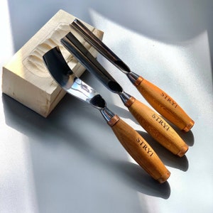 Skulptur Holzbearbeitungsset, Meißel-Set, Furnier-Set, Schüssel-Schnitzset, Teller-Schnitzset, Geschenk bereit für Holzarbeiter, Große Meißel, Geschenk