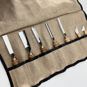 木彫りセット、ノミ、ガウジ、多目的彫刻セット、彫刻セット、鍛造ツール、ガウジセット、木彫りツール、お父さんへの贈り物 画像 3
