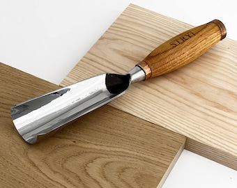 Sculpture chisel #9 profile, woodworking supply, hand forged knife  Profi woodworking tools, sculpting gouge, gift for men