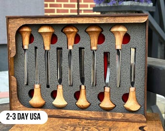 Juego de 10 cinceles para microtallado, herramientas para tallar madera, regalo para adolescentes, herramientas para tallar, herramientas para linóleo, regalo de cumpleaños