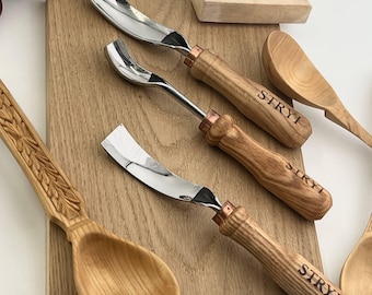 Sked- och skålskärningssats: Böjd skölp - Djup urholkning, present till bror