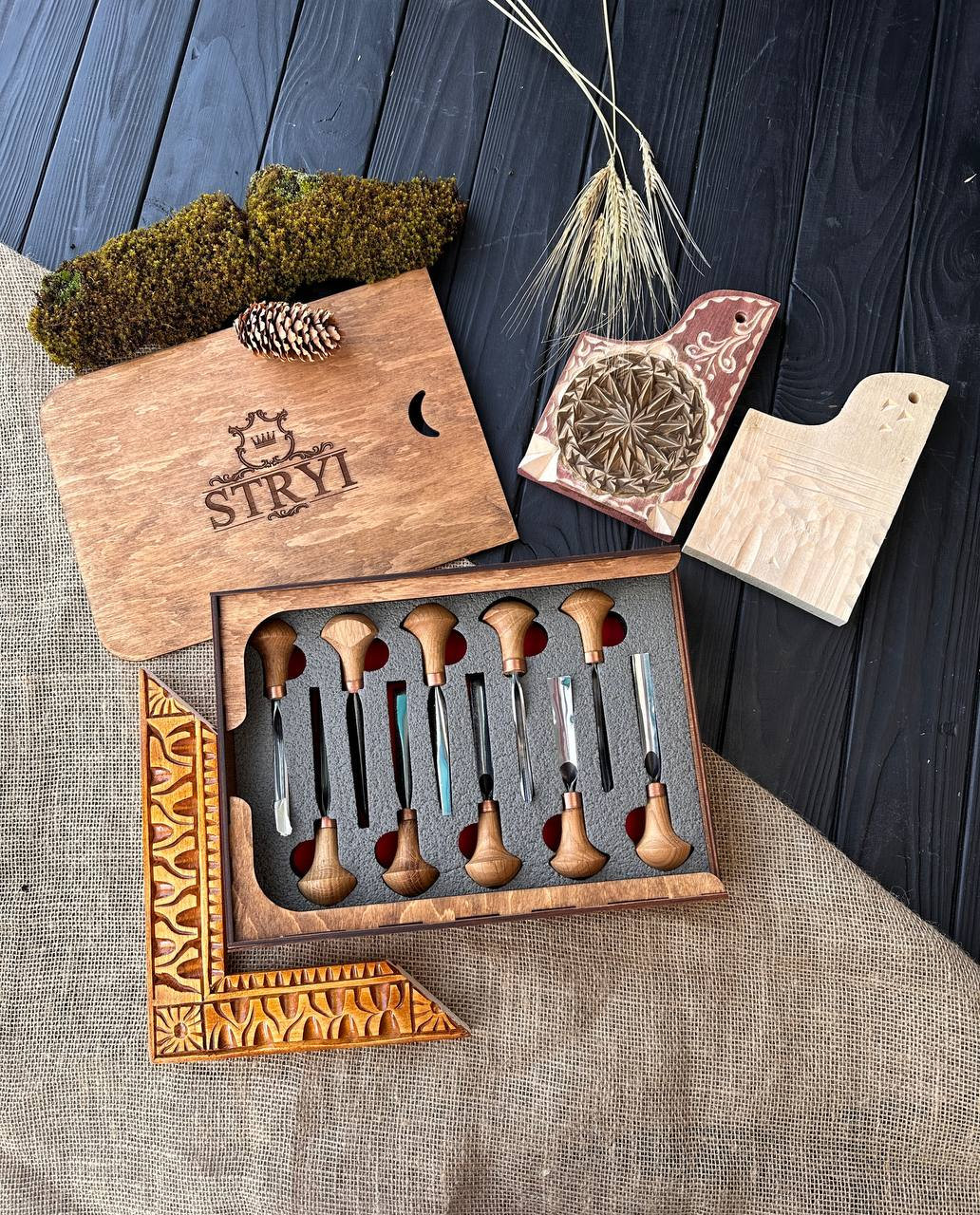 Palm Tools Set of 10 Chisels for Microcarving, Wood Carving Tools, Gift ...