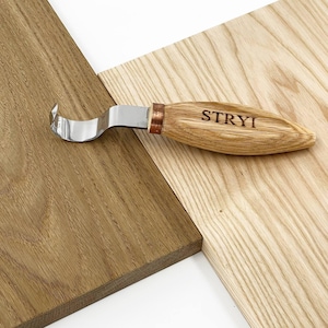 Cuchillo cuchara de doble filo, cuchillo gancho, herramientas para tallar, regalo para papá, cuchillo forjado, herramientas para tallar madera, cincel, regalo para tallador