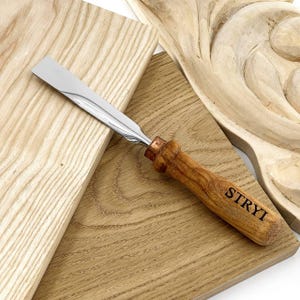 Flat Chisel for Relief carving, Carpentry chisel, Hand Forged Gouge, STRYI Flat Tool