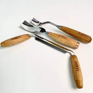 Skålskärningssats: Dragkniv, Böjda Skölpar, DIY Kuksa-set, Träbearbetningsverktyg, Present till mästare bild 4