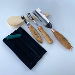 Bowl carving kit, Gouges set, Wood carving set, Chisel set, Carving tools, Gift for woodworker, Hand tools, Spoon carving tools, Gift him