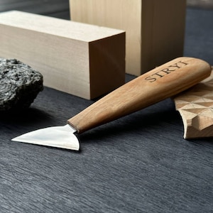 Chip carving knife, Geometric carving tools, Forged handmade knife, Chisels, Carving knife, Gift for woodworker, Quality knife, Carving tool