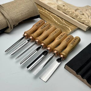 Schnitzset, Beitel, Beitel, Beitel, Beitel, Beitel, Furnier, Geschenk für Mann, Geschenk für Bruder, geschmiedete Werkzeuge, Schnitzwerkzeug, Holzbearbeitungsset