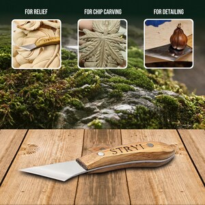 木彫りセット、ノミ、ガウジ、多目的彫刻セット、彫刻セット、鍛造ツール、ガウジセット、木彫りツール、お父さんへの贈り物 画像 10