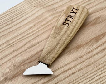 Handmade Chip Carving Knife, Forged Carbon Steel, Woodworkers Gift, Relief carving