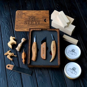 Whittling Knives Set, Wood Carving Knives, Full Completed Whittling Kit ...