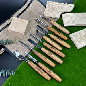 Grundlegende Holzschnitzerei-Kit, Vielseitige Meißel-Set, Furnier-Set, Geschenk bereit für Ehemann, DIY Kit Schnitzwerkzeuge, Geschenk für Studenten, Geschmiedete Werkzeuge