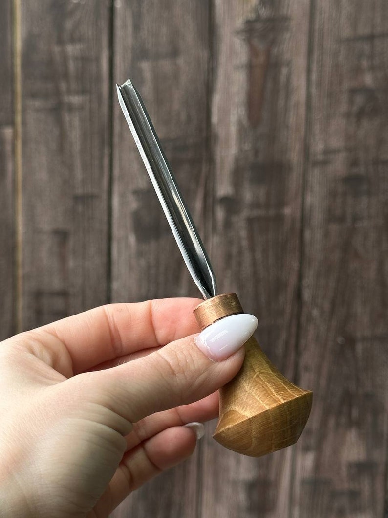 Palm Carving Vtool STRYI Profi 60 Degree, Micro Carving Chisel