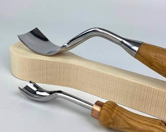 Bowl carving gouges set, Spoon carving tools, Dog leg gouge, DYI kit, Gift for boy, Chisels, Kuksa gouges, Stryi gouge, Carving set