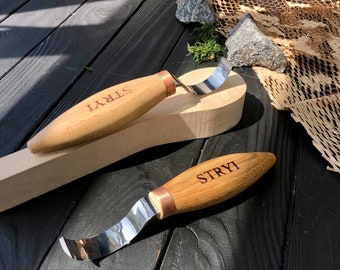 Spoon bowl and kuksa carving hook knife 20mm, Hook knife, Spoon carving tool, Carving coffee spoons, Hook carving knives, Chisels