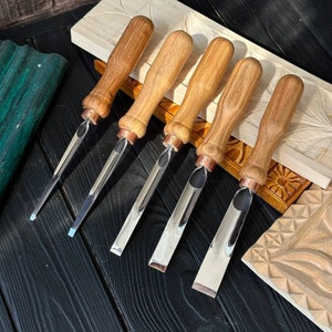 Set 14 Pezzi Coltelli Da Intaglio Legno USENG - Sgorbie Professionali Con Pietre Per Affilare