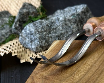 Long bent gouge, Detailing knife, Carving chisel, Carving flat bevel gouge, Curved chisel, Bent gouge, Relief carving tool, Gift for carver