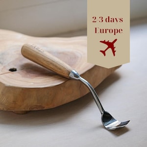 Large bent gouge, Profi woodcarving tools, Сhisel for bowl making, Spoon carving chisels, tool for deep Bowl Kuksa carving, Gift for men