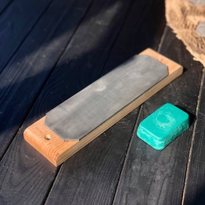 Sharpening kit for knives, Leather strop for Resharpening chisels, Sharpening supplies, Polishing knives, Polishing kit,Care on carving tool