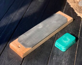 Sharpening kit for knives, Leather strop for Resharpening chisels, Sharpening supplies, Polishing knives, Polishing kit,Care on carving tool
