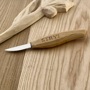 STRYI Sloyd Whittling-mes, houtsnijgereedschap 58 mm, houtsnijmes, beeldjes maken