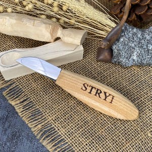 Woodcarving tool, Sloyd knife, Carving knife, Straight bevel knife, Blade knife, Pocket knife, Whittling knife, Gift for dad, Craft knife
