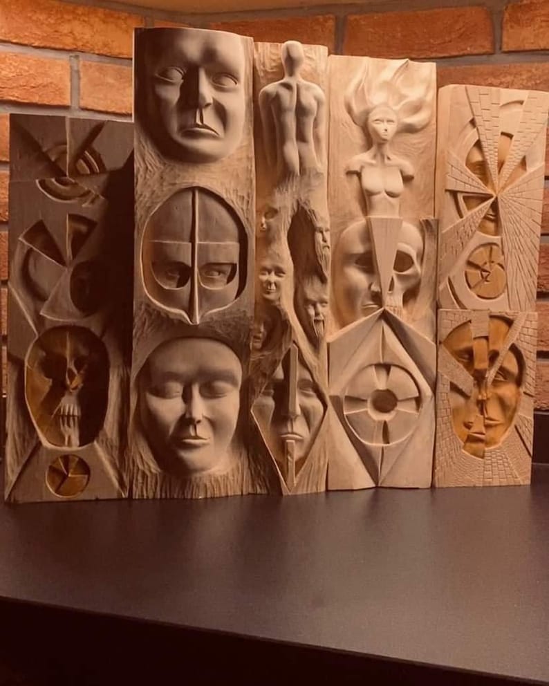 Wood Chisel Set, Forged Gouges, Relief Carving Tools, Gift for wood carver, Furniture restoration image 17