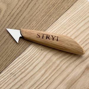 Coltello per intaglio del legno 35 mm, Coltelli per intaglio, Attrezzi per intaglio del legno, Coltello per intaglio a trucioli, Coltello a coda di rondine, Coltello forgiato, Coltello triangolare