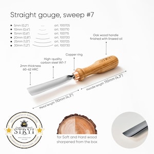 Sgorbie, Attrezzi per intaglio, Attrezzi per intaglio a rilievo, Scalpelli, Attrezzi per intaglio del legno, Attrezzi in acciaio forgiato, Regalo per il marito, Attrezzi, Regalo per il papà immagine 2