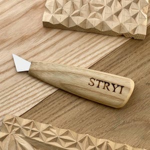 Forged Chip Carving Knife, 20mm Triangle Detail Knife, Wood Engraving Tool, Relief tools