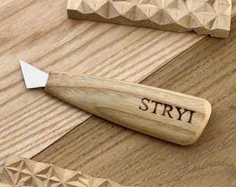 Forged Chip Carving Knife, 20mm Triangle Detail Knife, Wood Engraving Tool, Relief tools
