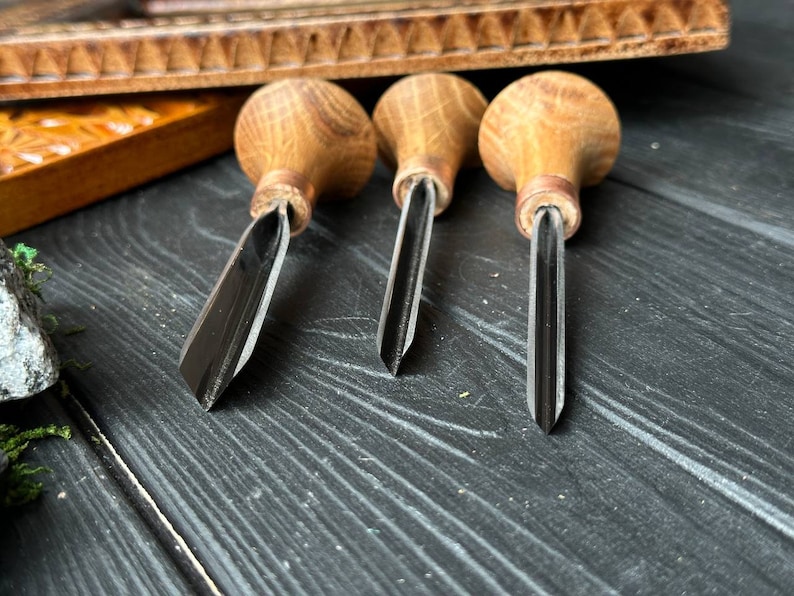 Palm Carving Vtool STRYI Profi 60 Degree, Micro Carving Chisel