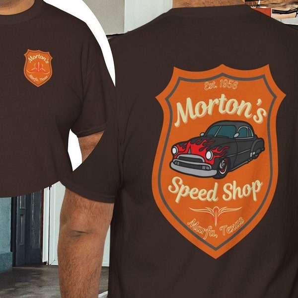 Morton's Speed Shop, Front & Back Print, Unisex T-shirt, Hot Rod Gift, Mechanic Gift, Automotive Gift, Vintage Design, Graphic T-shirt,