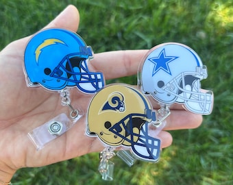 Football Helmet  Badge Reel