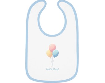 Let's Play! - Baby Contrast Trim Jersey Bib