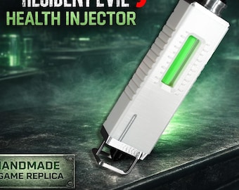 Resident Evil 9 Health Injector Prop Replica – 3D Printed Collectible, Resident Evil Cosplay Prop, Gaming Display Piece