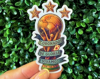 Argentina World Cup Sticker – Football Fan Vinyl Decal – Latin America Soccer Gift – Argentina Champions