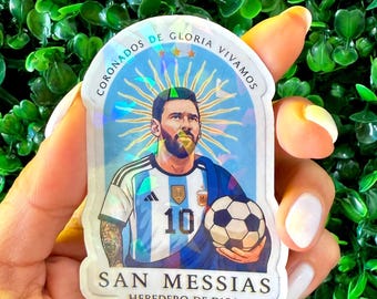 Argentina Uruguay Soccer Stickers | Messi Dibu Di María Cavani Valverde | Holographic Futbol Vinyl Stickers