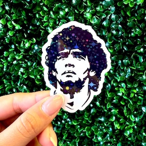 Maradona Sticker – Argentina Soccer Legend Vinyl Decal – Fútbol Fan Gift – World Cup Icon – Diego Maradona Art – Latin America Sticker