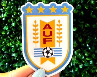 Uruguay Soccer Sticker - La Celeste AUF Vinyl Decal - Uruguay National Team Crest