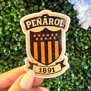 Peñarol Sticker • Holographic Football Crest • Uruguayan Soccer Fan Art