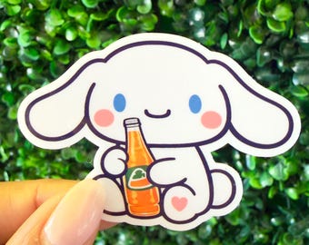 Cinnamoroll with Jarritos Soda Sticker - Mexican Soda - Mandarin Jarritos Decal