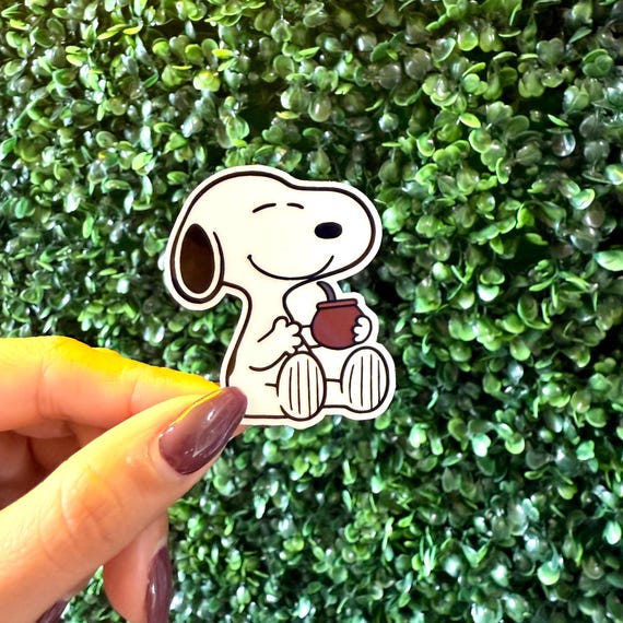 Snoopy Drinking Mate Vinyl Sticker – Uruguay Argentina Mate Culture Gift