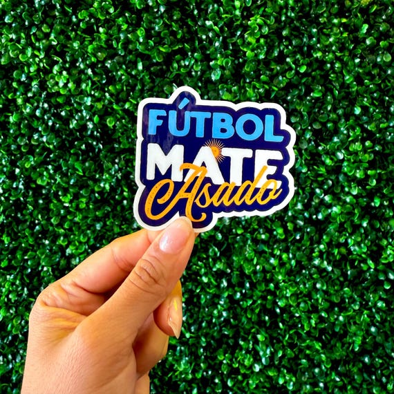 Argentina Uruguay Soccer Sticker, Futbol Mate Asado Vinyl, World Cup Fan Gift,