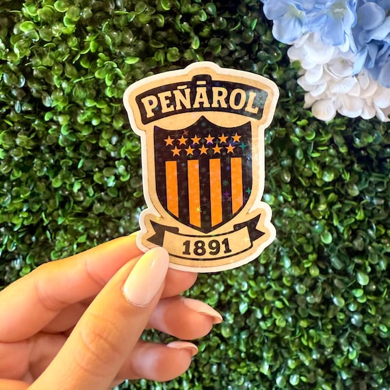 Peñarol Soccer Sticker: Holographic Uruguayan Football Fan Art