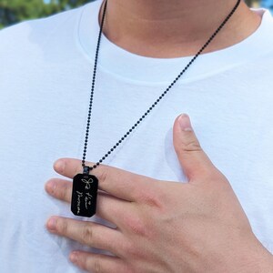 Collar personalizado con escritura a mano para el Día del Padre. Regalo con escritura a mano para papá. Collar personalizado para hombre. Regalo para él.