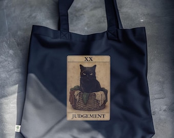 Bolsa de Tarot del Gato Juicio: Regalo Wiccan de Brujería