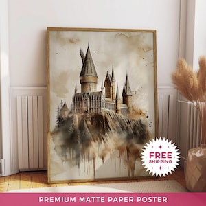 Tovenaarskasteel Print Magische School Schilderij Magische Hemel Prints Trendy Wall Art Poster Ingelijste Woonkamer Gezellige Nacht Muur Decor Gratis verzending